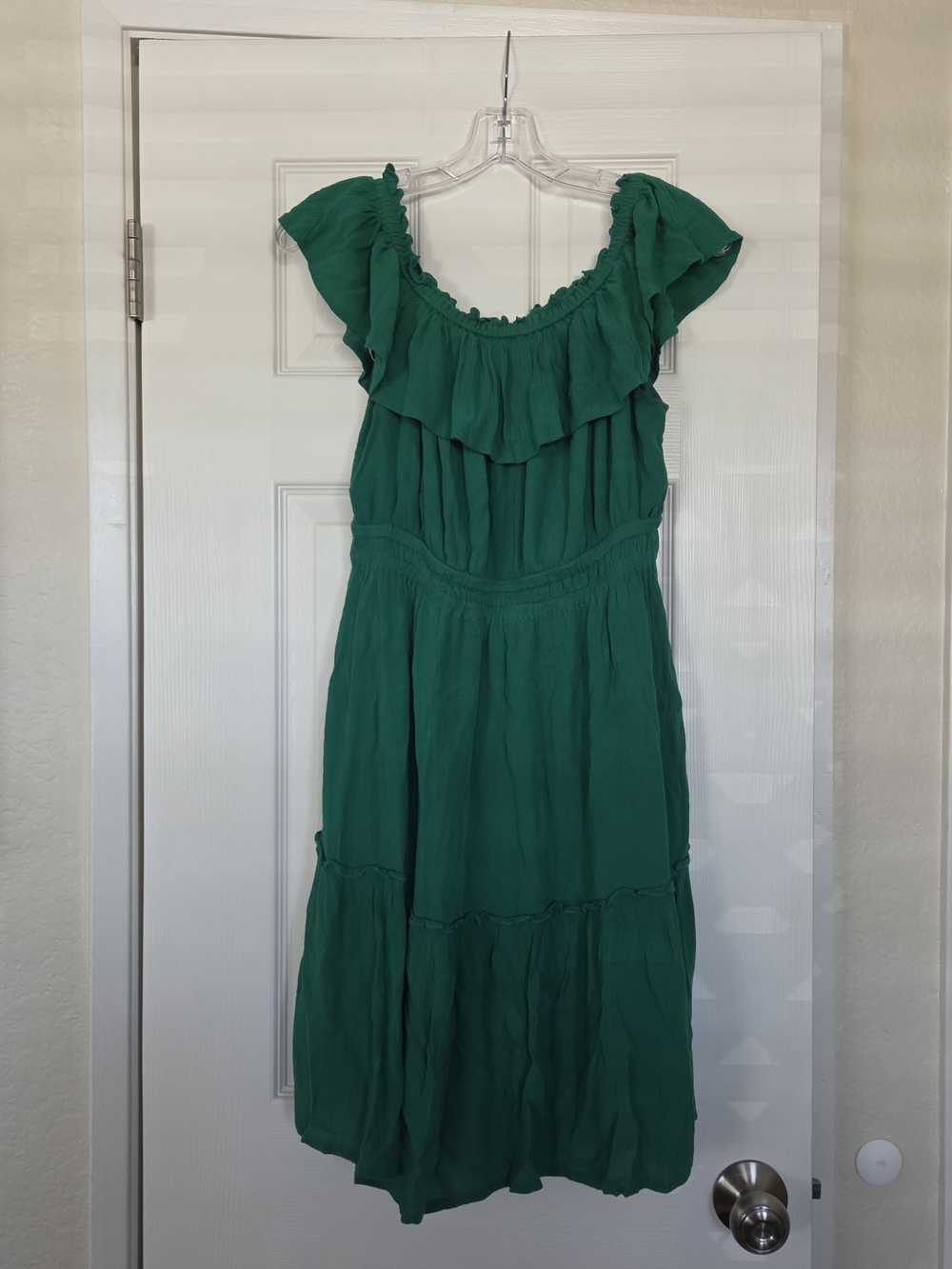Tommy Bahama Caicos Off-the-Shoulder Crinkle Dress XS